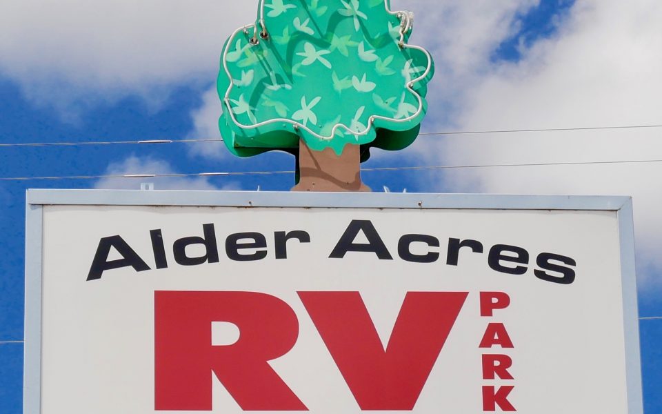 Alder Acres RV Sign
